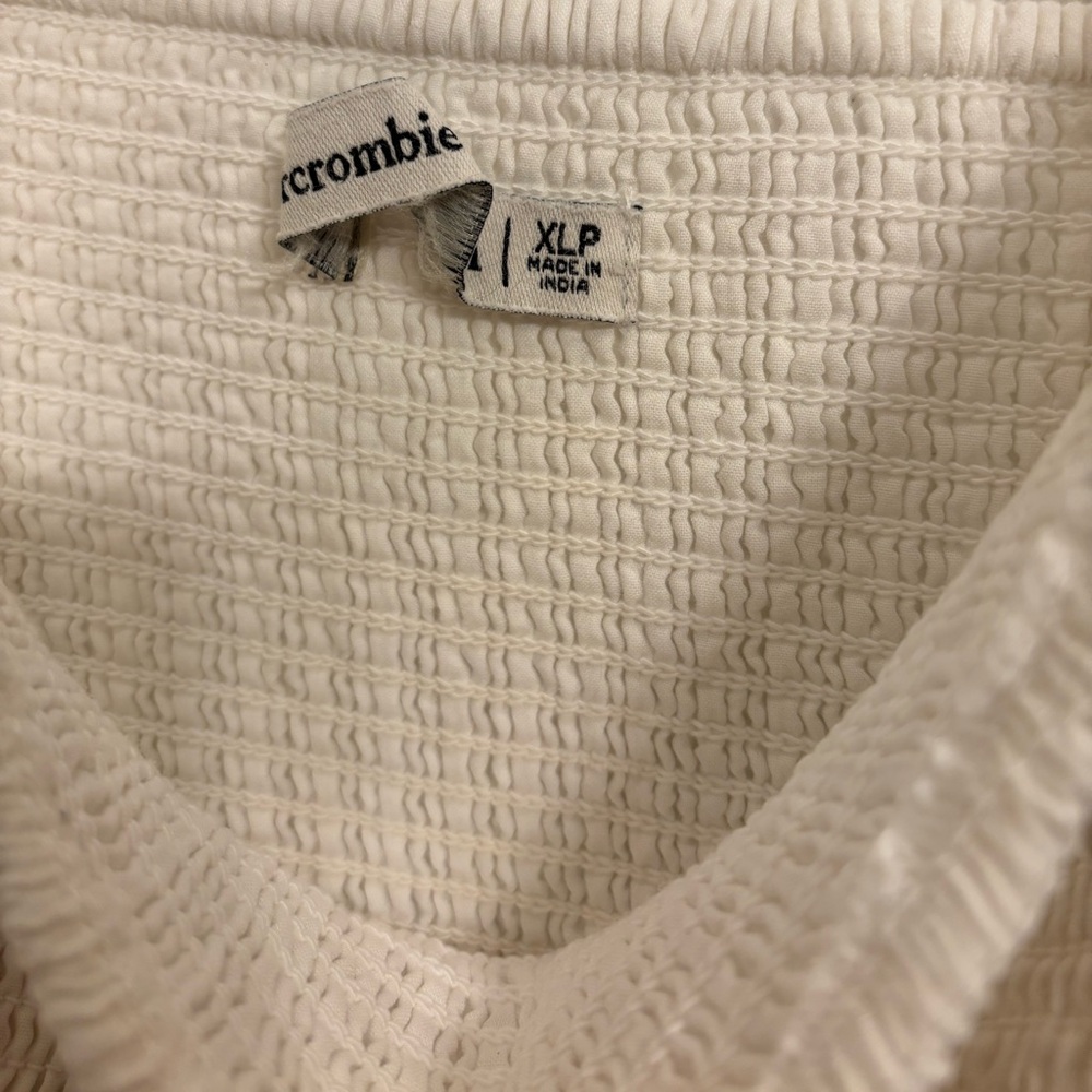 abercrombie & fitch dipped-waist smocked midi dress - Picture 5 of 6